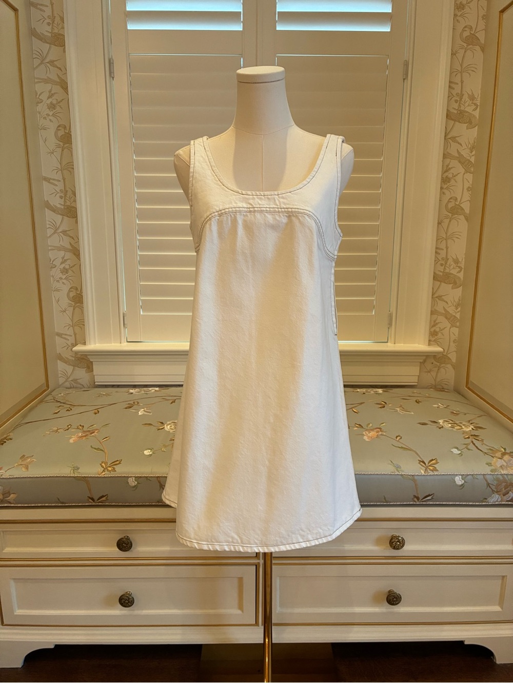 Frame Denim White Sleeveless Mini Dress